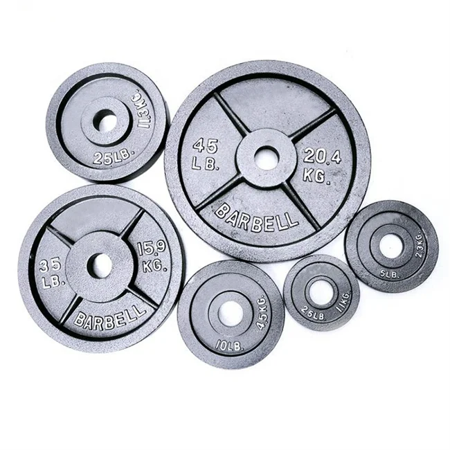 Hot cast iron standard dumbbell weight plates 45 pounds weight lifting piece