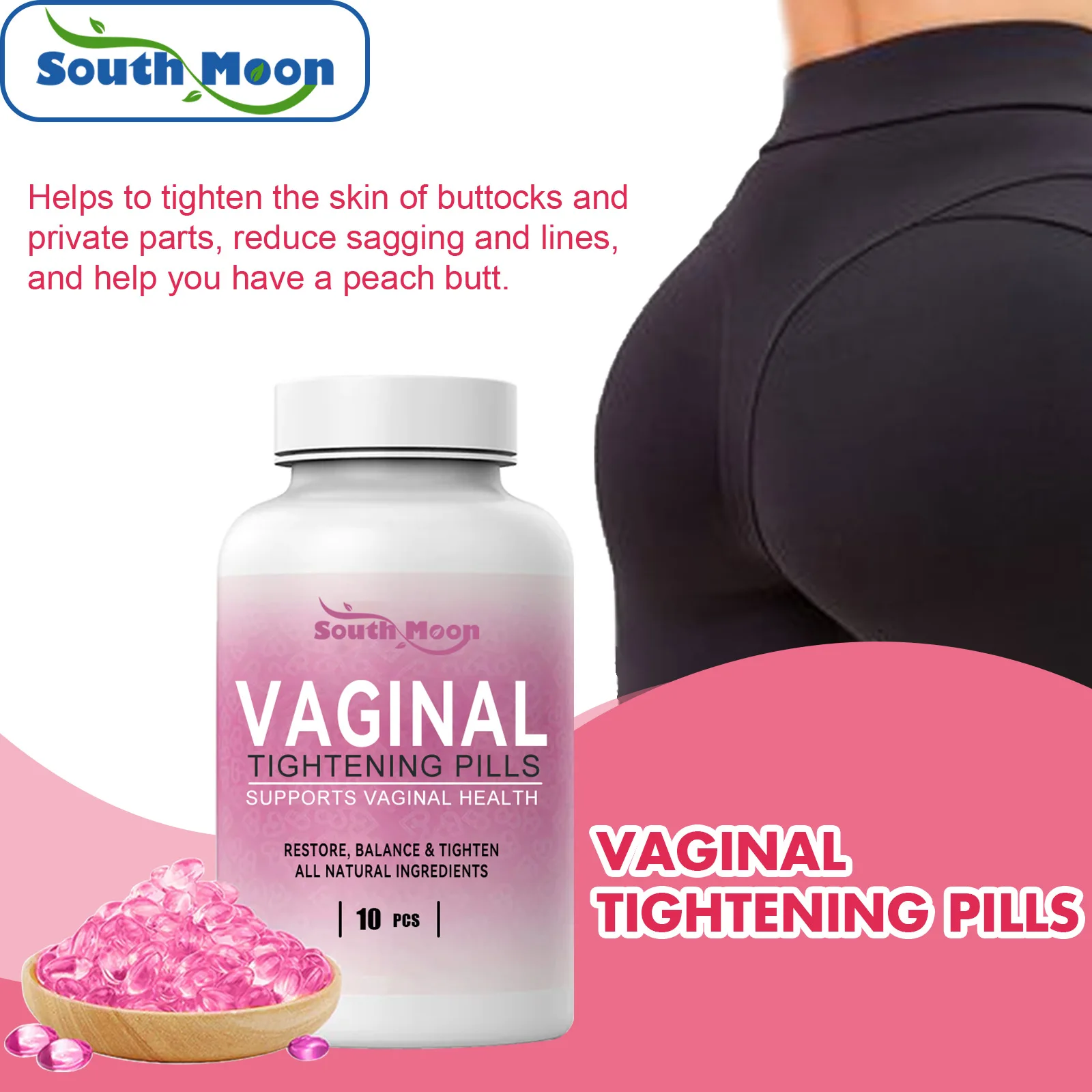 Hip Lifting Capsule Tightening Warping Buttock Prevents Sagging Collapse Sexy Butt Enlargement Plump Hip Fats Women Body Shaping