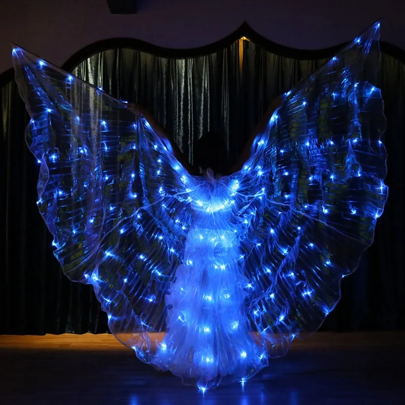 LED Color 6-color Color Changing Wings Dance Wings 360 Degree Dance Luminous Props Adult Performance Belly Dance Wings