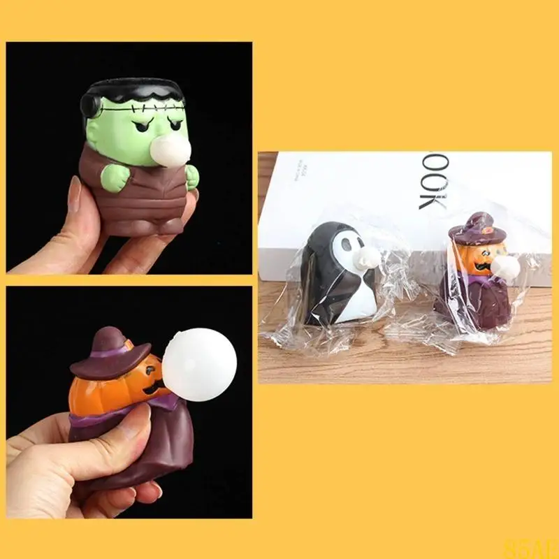 85ae Halloween Squeeze Toy For Kids Stress Balls Zombie Pumpkin