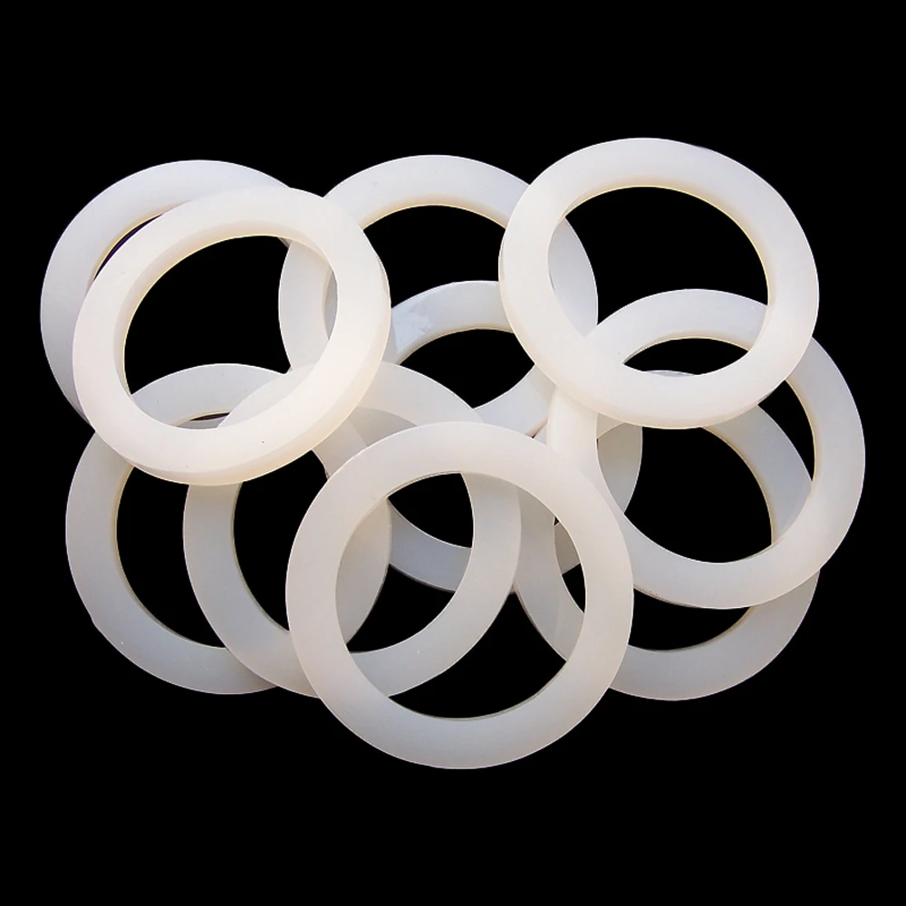 10pcs Silicone Rubber Flat Gaskets Outer Dia 6-20mm Food Grade Silicon O Rings Seal Washers Plumbing Faucet Washer Sealing Ring