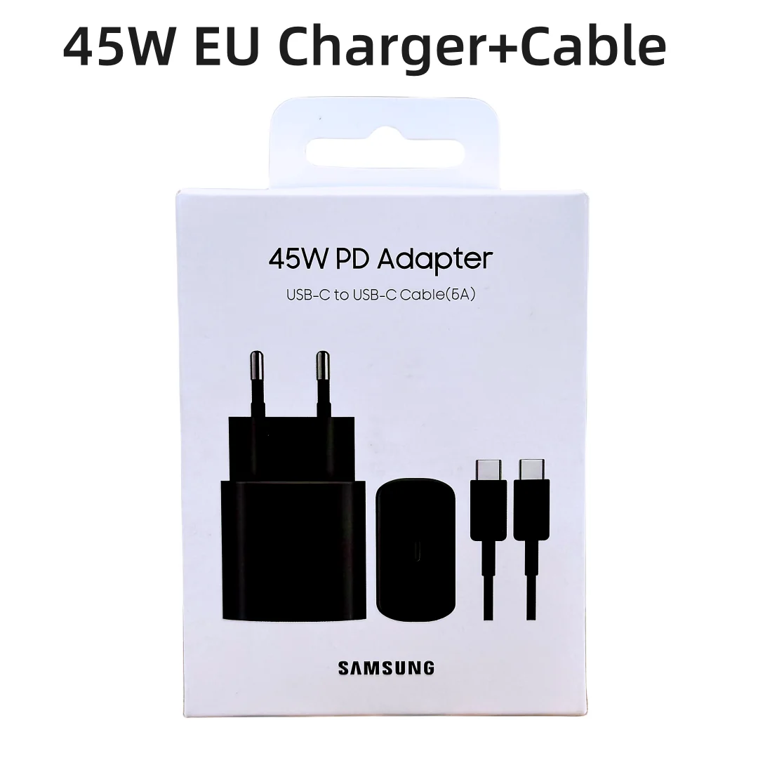 Originele Samsung 45W oplader Type C EU supersnelle oplaadadapter voor Galaxy Z Flip Fold 5 4 3 2 S24 S23 S22 Note20 Ultra Plus - afbeelding 1