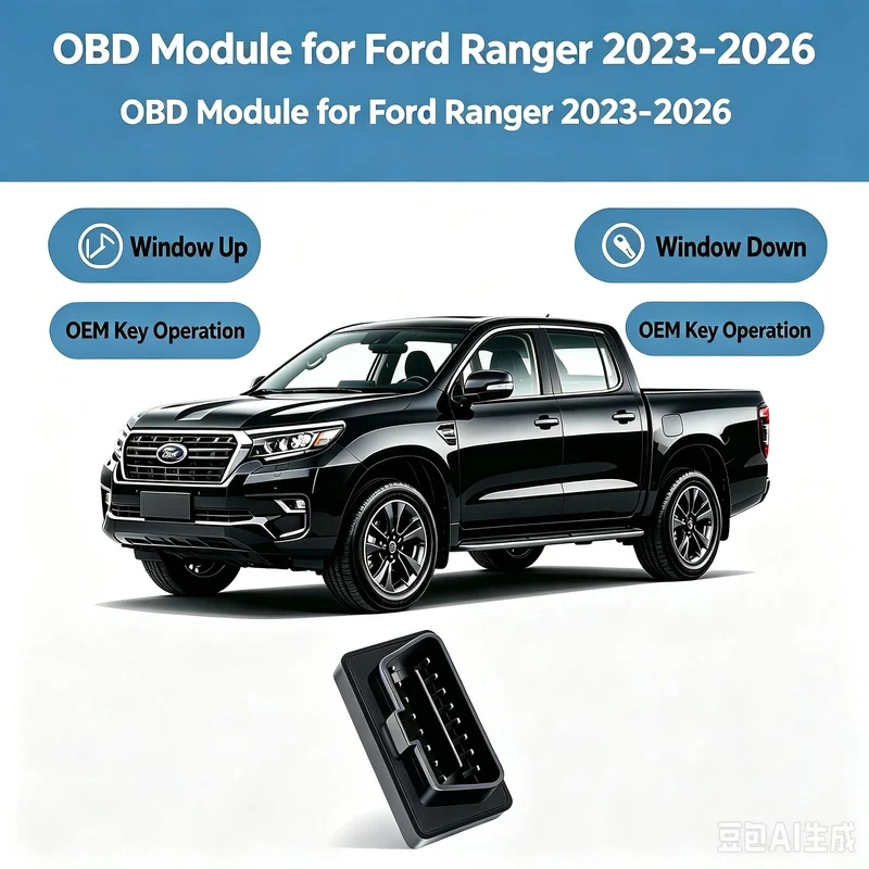 for Ford Ranger 2023-2026 | Plug & Play Smart Window Control LHD & RHD Auto Window Up & Down OBD Module