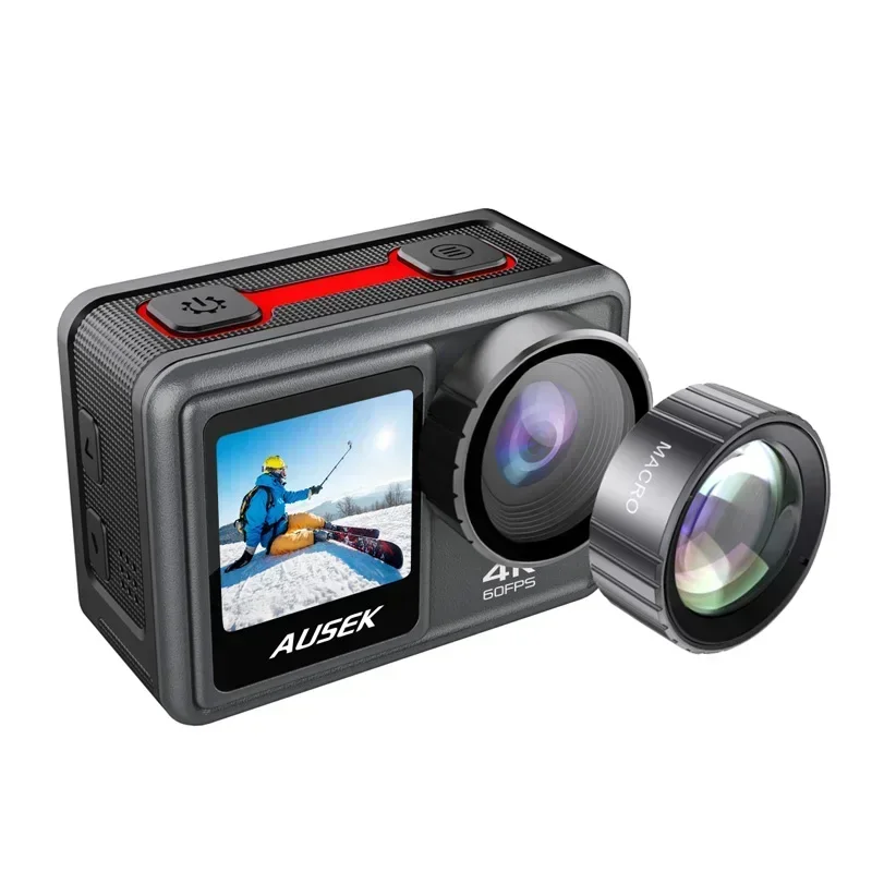 2021 New Arrival Ausek S81ER Action Sport Camera 4K with Waterproof Wifi For Security Outdoor with changeable lens