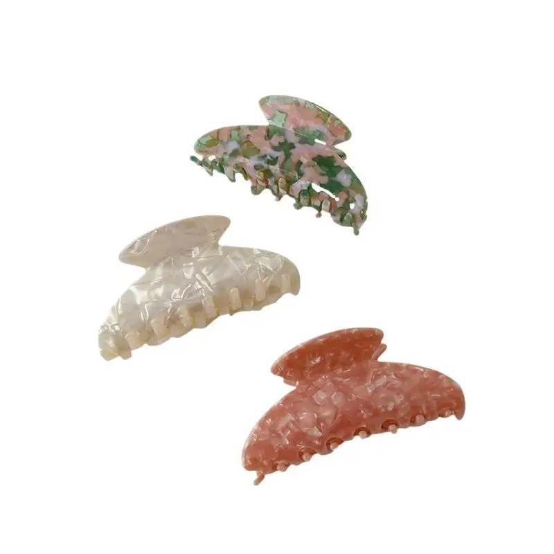 

Lady Shark Hair Clip Acetate Fiber Strong Hold Plastic Claw Headwear for Home and Daily Style