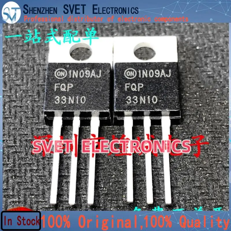 10 قطعة-50 قطعة FQP33N10 TO-220 MOS 100V 33A التسليم السريع الشحن السريع