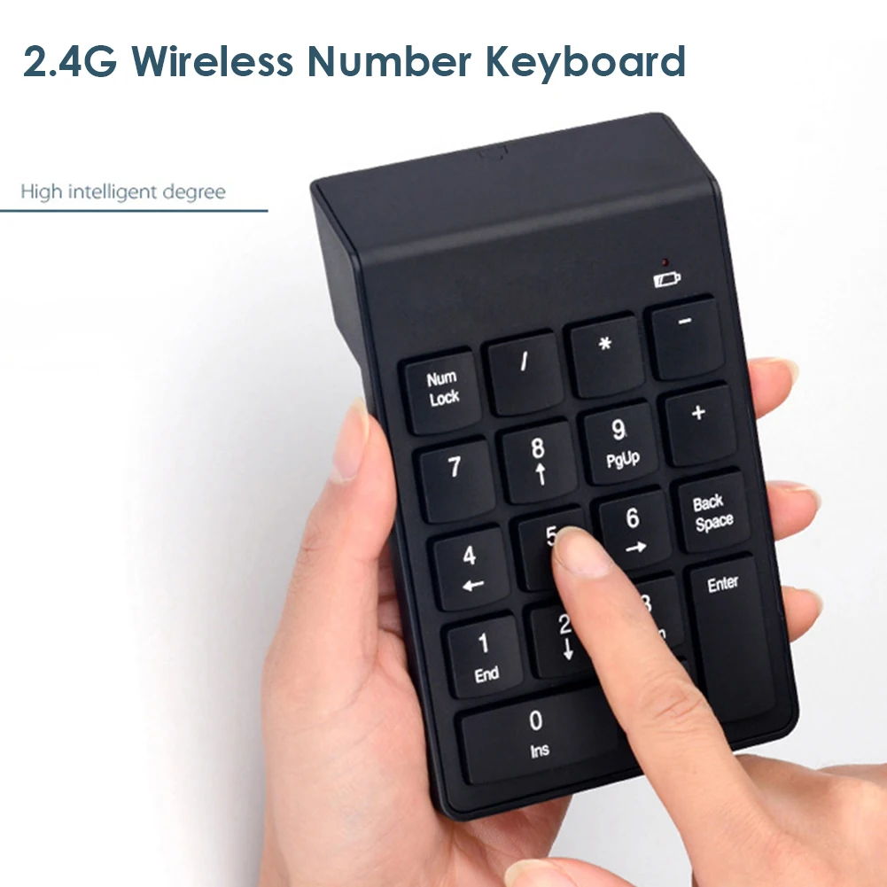 18 klawiszy Bezprzewodowa klawiatura numeryczna 2.4G do laptopów i tabletów Klawiatura cyfrowa Numpad