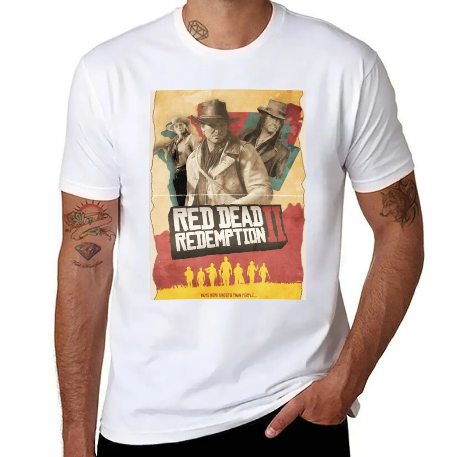 

RDR 2 Old West Movie Style Poster T-Shirt essential t shirt man t shirt luxury T-Shirt