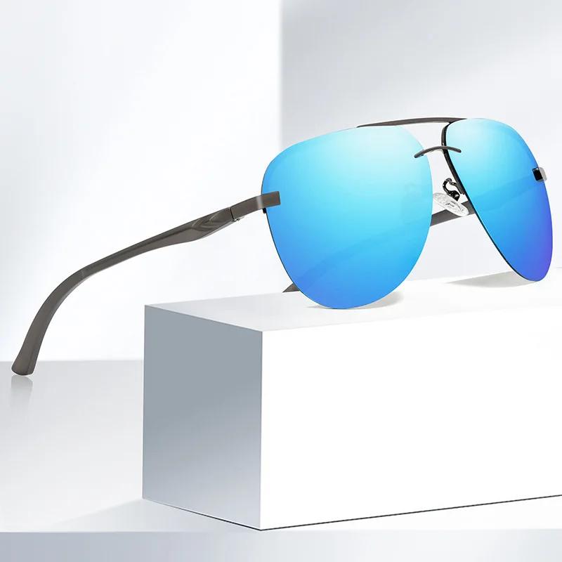 

Polarized Sunglasses Driving UV400 Protection Sports Unisex Men Women Aluminum Magnesium Frameless Glasses Dazzling Men Women