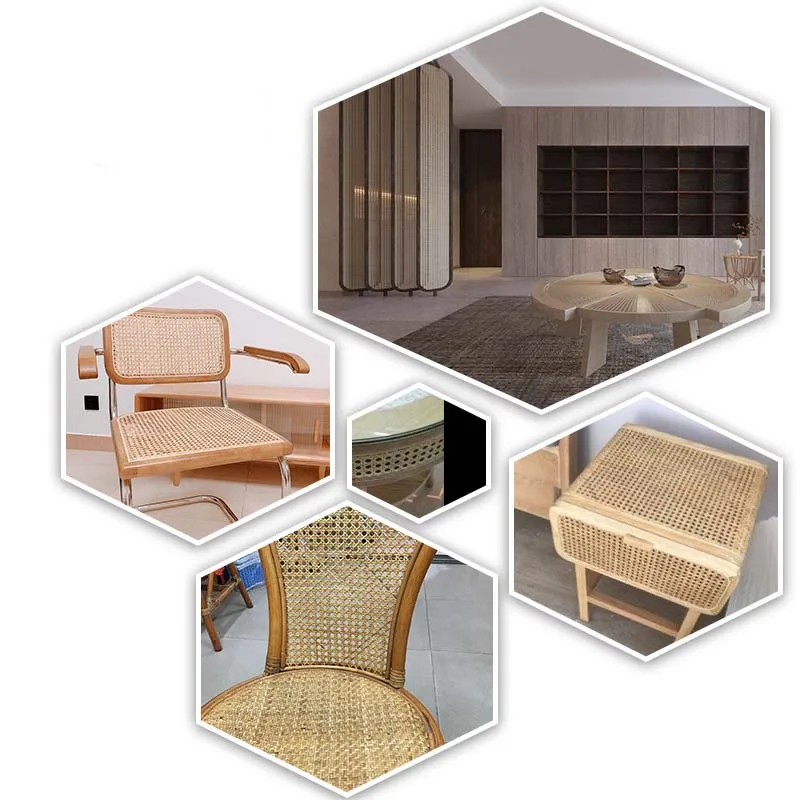 40cm 45cm Wide 0.3-5m Length Natural Real Rattan Webbing Roll Cane Wicker Sheet for Chair Table Furniture Repairing Material Hot
