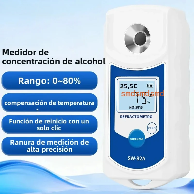 

Digital Alcohol Refractometer, 0-80%vol Home Brewing Concentration Tester, Baijiu Concentration Meter