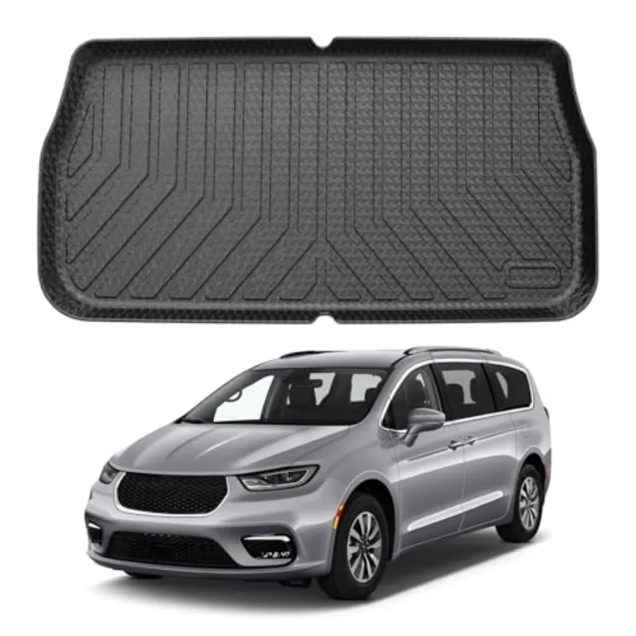 

Custom Fit Cargo Liner for Chrysler Pacifica 2017-2025/Voyager 2020-2025, Behind The 3rd Row, All Weather Rear Cargo Mat Trunk