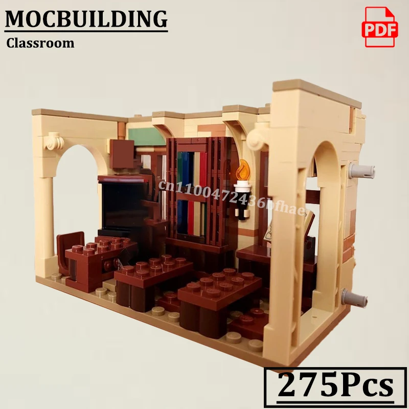 Common Room Classroom Dormitory Stairs Diorama Model MOCBUILDING Medieval Buildings Wizarding World Construction Toys Gift