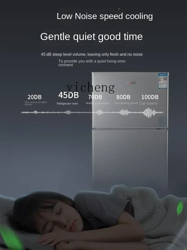 Mini Refrigerator Small Household Mini Dormitory Rental Room Single Two-Person Double Door Refrigerator