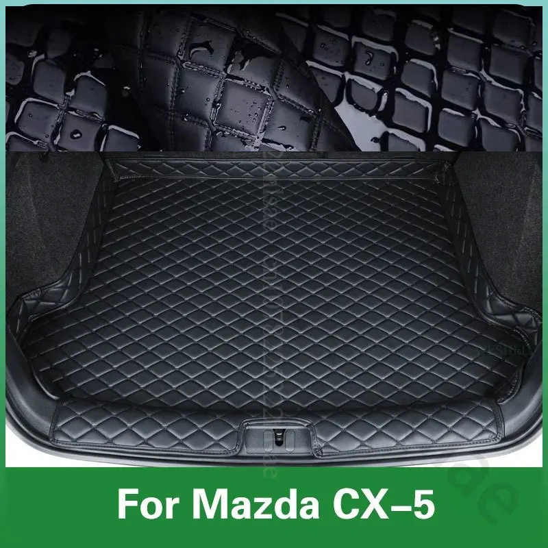Car Trunk Mats Waterproof Cargo Liner Auto Interior Accessories Vehicles For Mazda CX-5 CX5 CX 5 2024 2023 2022 2021 2025 2026