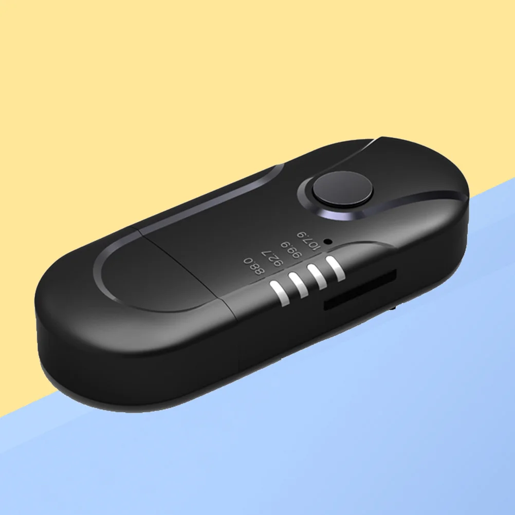 

Wireless Audio Receiver Black Mini Portable Adapter Fm USB Aux Card Stereo Answer Call Function Car