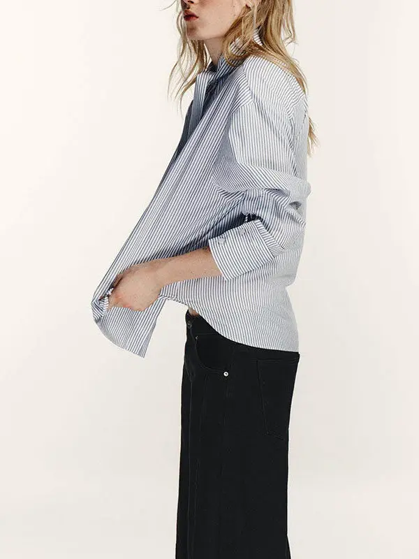 

Casual Sle Long Sve Scarf Sle Striped irt Women's Spring Faion Multi-Functional Striped Silk irt