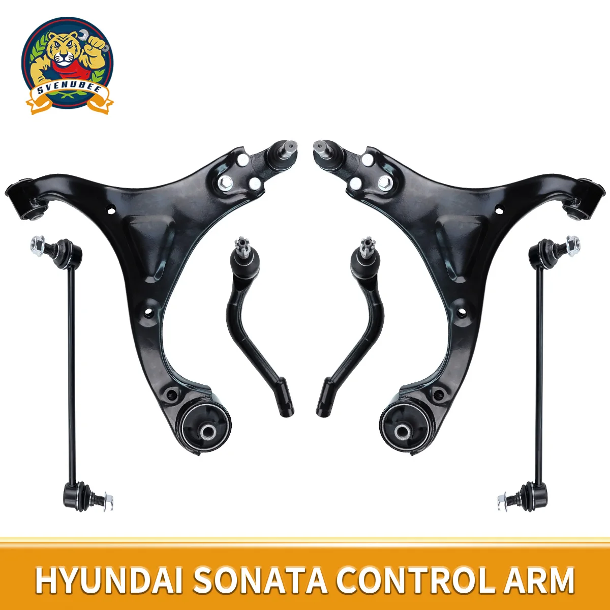 

Svenubee 6pcs Front Lower Control Arm Tie Rod Sway Bar End Links Suspension Kit Set for Hyundai Sonata 2011 2012 2013 2014