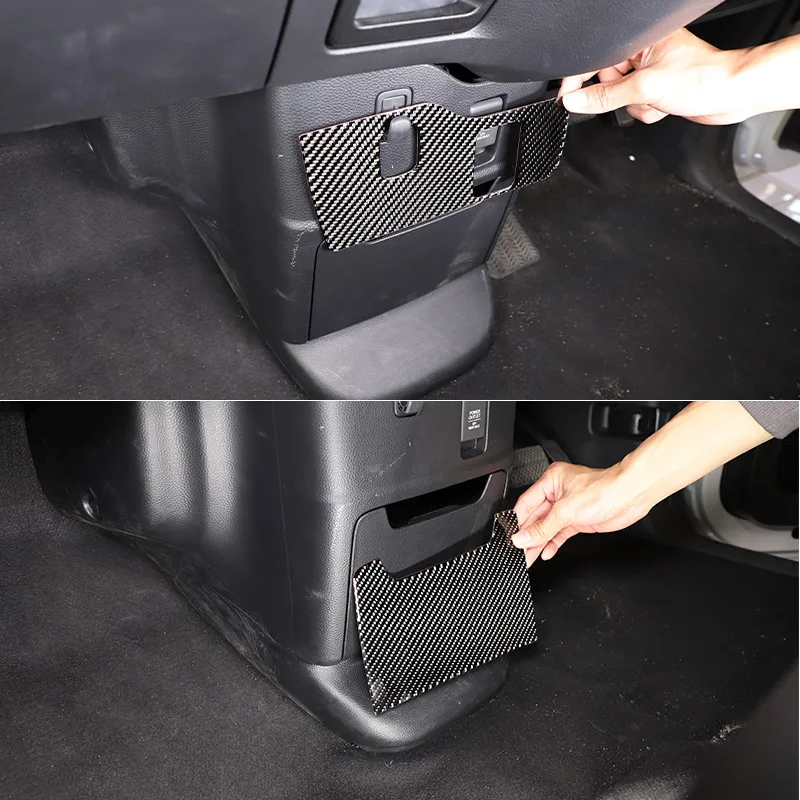 

For Honda N-BOX 17-21 Soft Carbon Car Central Control Storage Box Power Supply Switch Panel Cover Trim Sticker Car Accessories