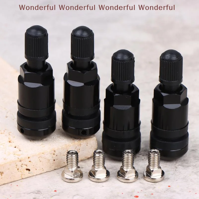4Pcs Universal Tire Pressure Sensor Valve Stems for Most Vehicle Brands Repair Kit Secure Rubber Seal