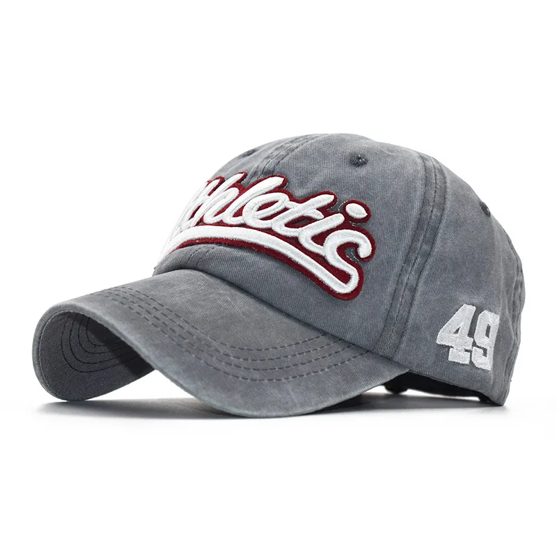 CNTANG Herren-Baseballmütze, Sommermode, Baumwolle, Buchstaben-Stickerei, Hip-Hop-Hut, Snapback, lässig, Outdoor, Herren, Sportkappen, verstellbar – Detail 7