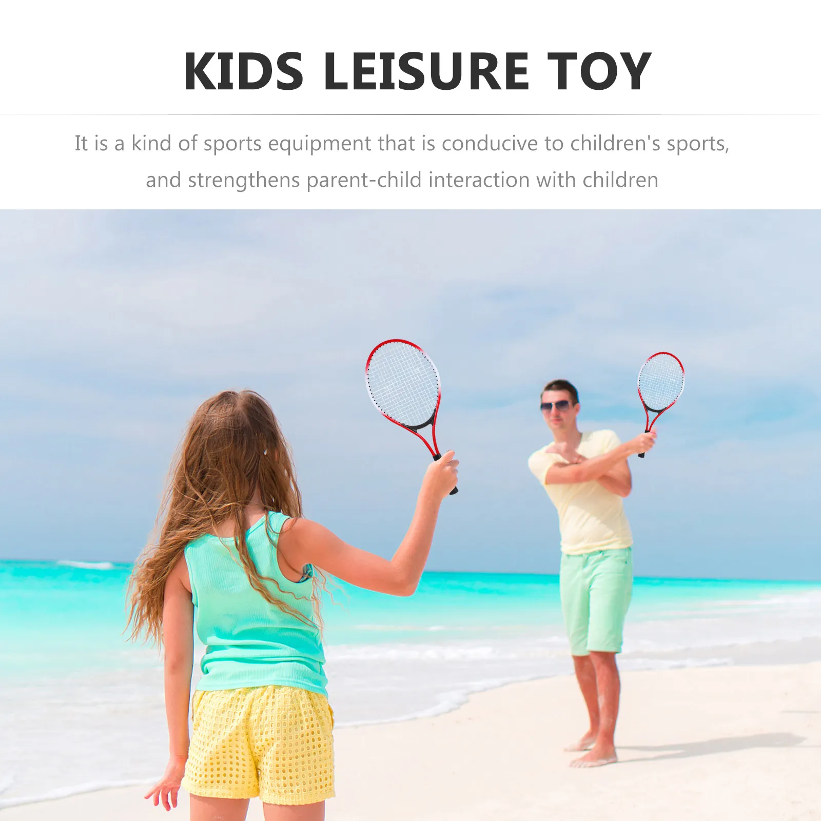 

1Set Tennis Racket Ferroalloy Lightweight Portable Oval Surface Includes Ball Storage Bag Outdoor Sports Beach Play