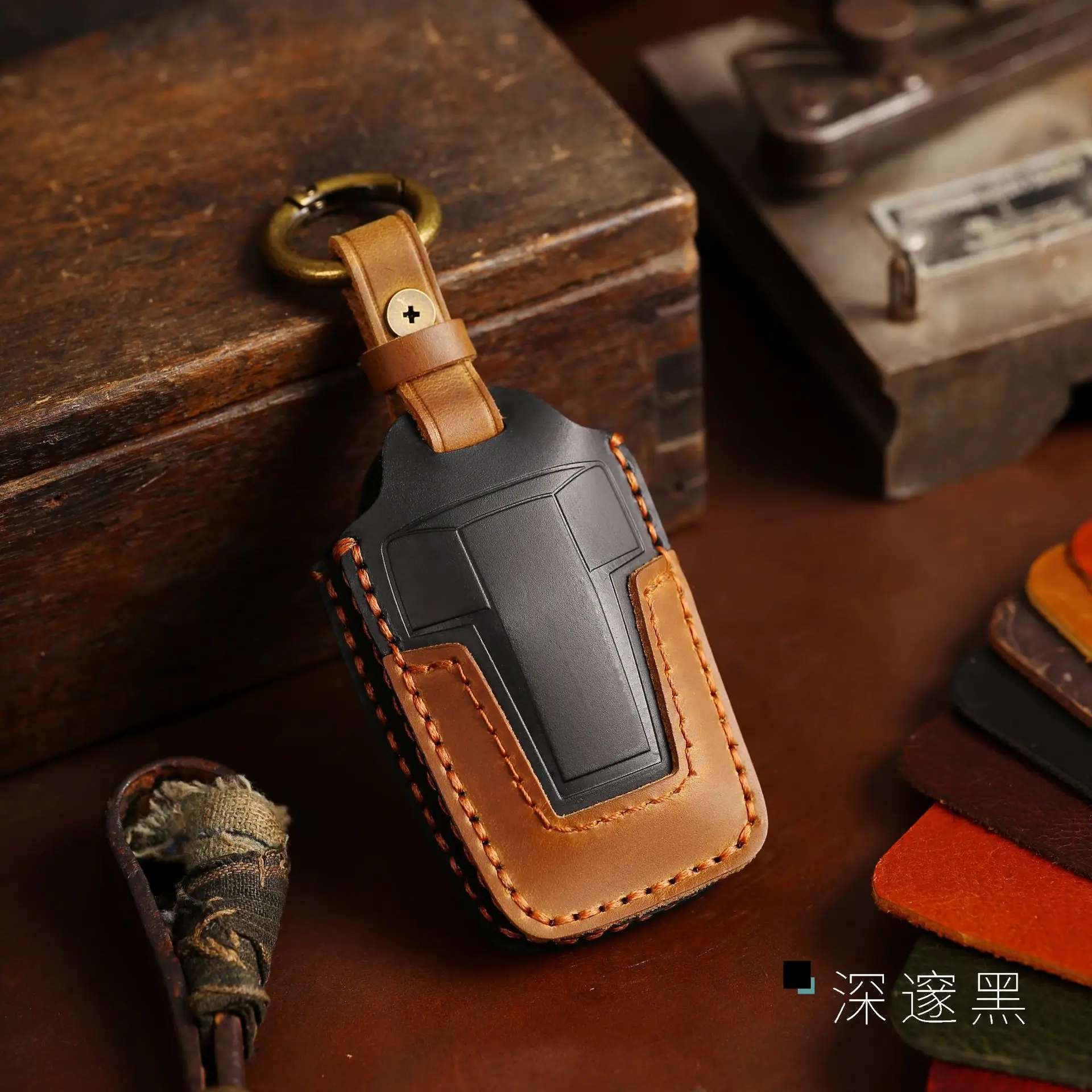 Car Fob Key Cover Leather Case Protector Holder for Great Wall GWM WEY TANK 300 500 Tank300 Tank500 Remote Keychain Accessories