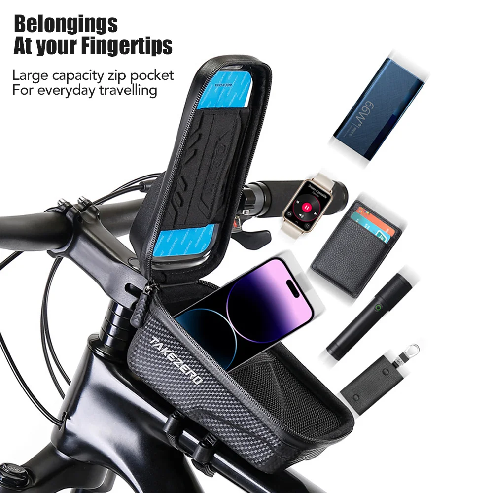 NEWBOLER Bicycle Bag Waterproof Touch Screen Cycling Bag Top Front Tube Frame MTB Road Bike Bag 6.9 Phone Case Bike Accessories