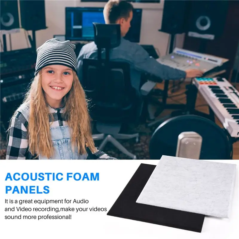 

AB02 12 Pcs Acoustic Foam Panels,Soundproofing Panel Beveled Edge Sound Panels, Acoustic Treatment Used In Home&Offices Wall