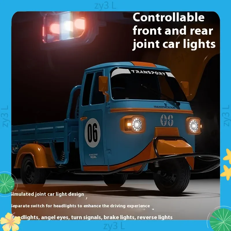 

2025 Full Scale Remote-Controlled Tricycle RC Simulation High-Speed Rear Wheel Drive Toy Car Model for Ages 14+