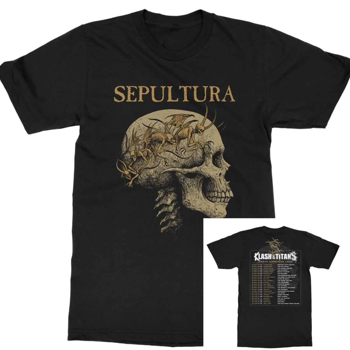 Sepultura S Logo Band T-Shirt 100 % Baumwolle Grafik-T-Shirt Herren Damen Sommer Streetwear Top – Detail 4