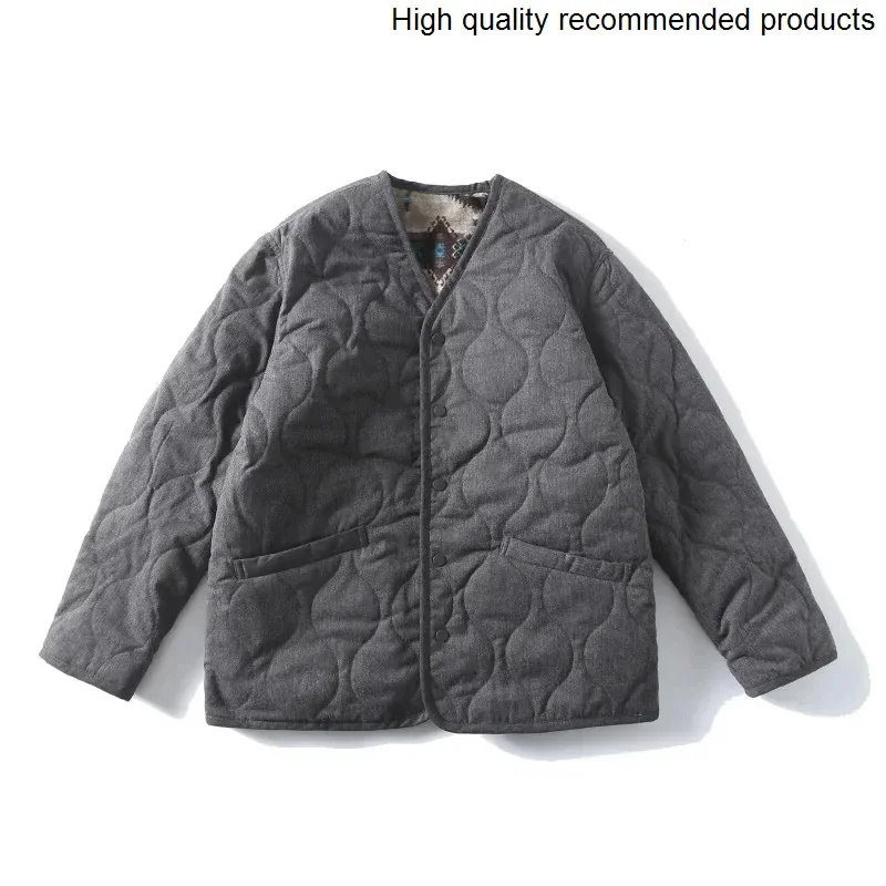 

Double Men Winter Side Jacket Wearable Japan Korean Streetwear Vintage Loose Casual Cotton Jacket Cityboy Warm Parkas Coat