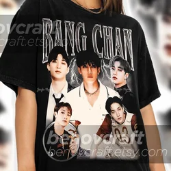 South Korean Boy Band Bangchan Retro 90s Bootleg T-Shirt Gift For Her Or Him
