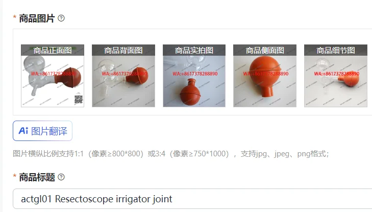 actgl01 Resectoscope irrigator joint