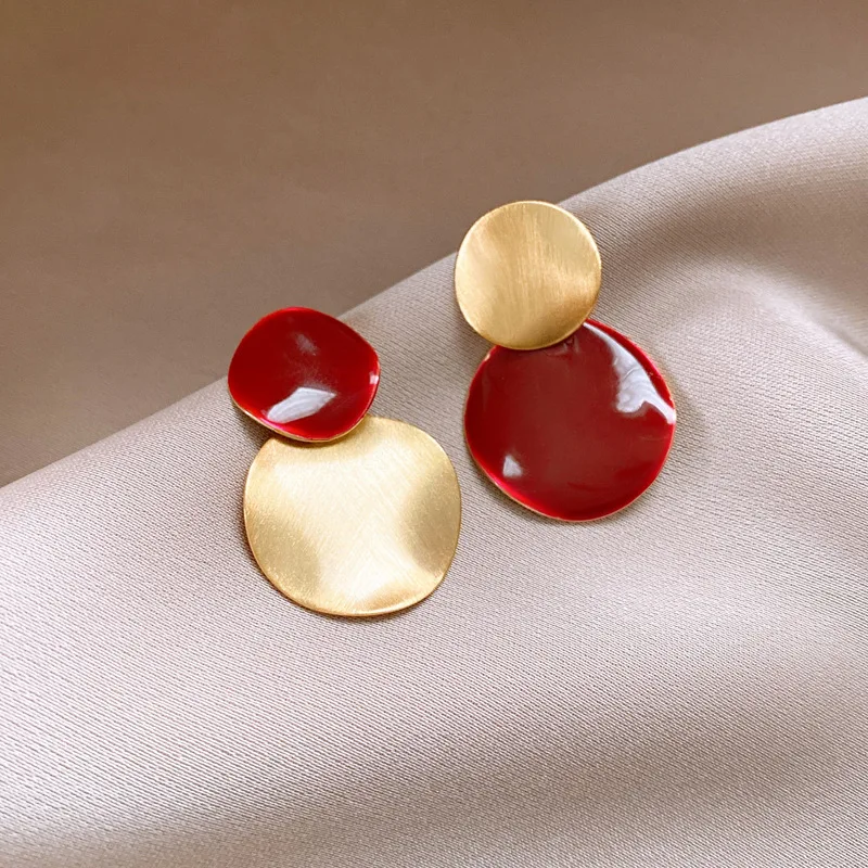 أقراط على شكل منفذ غير منتظمة على طراز منفذ، أقراط عالية الإحساس، كل شيء مناسب للارتداء اليومي #5