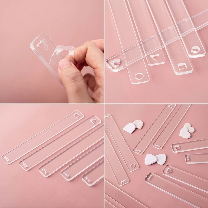 2mm/3mm/4mm/5mm/6mm Clay Depth Guide Pottery Tools Pottery Clay Thickness Ruler DIY Earrings Jewelry Pendant Making Tool