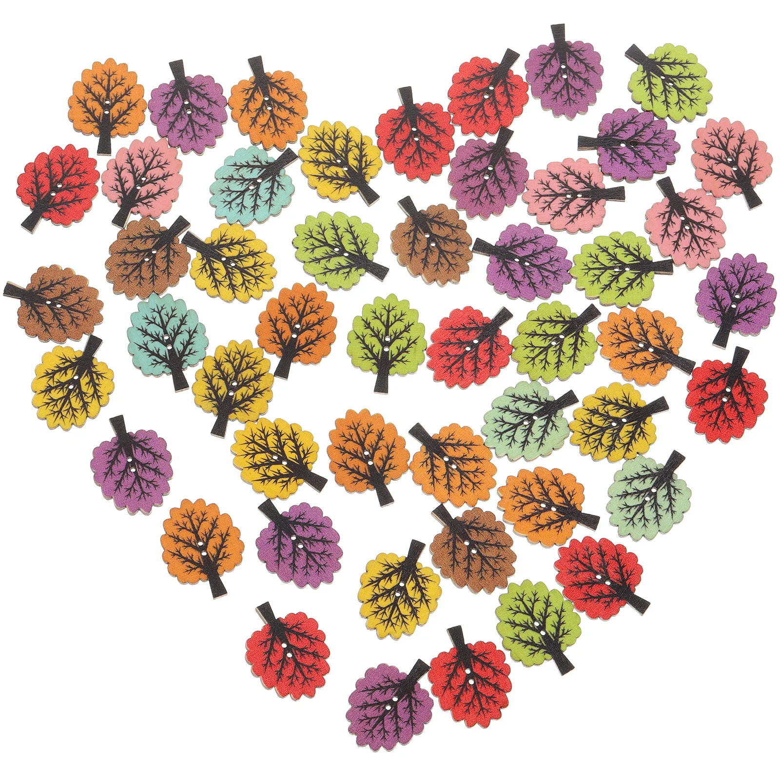 

100Pcs Chic All Match Wooden Buttons for Sewing Clothing DIY Accessories Retro Style Coat Overcoats Decor Wooden Buttons