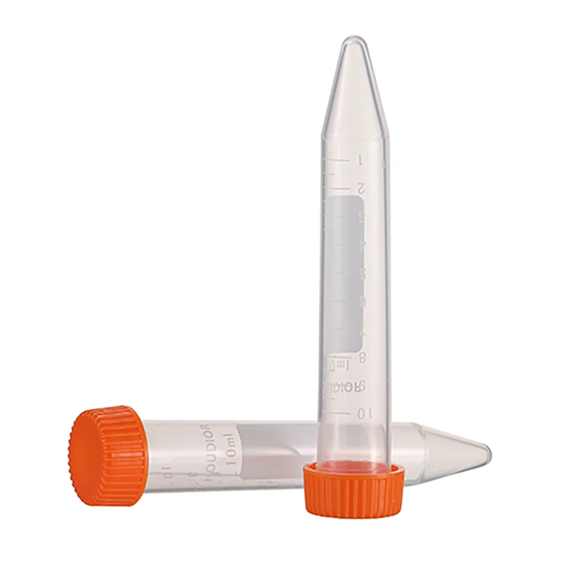 

50Pcs/Bag 10ml Screw Cap Cone Bottom Centrifuge Tube with Scale Centrifuge Tube Laboratory Accessories