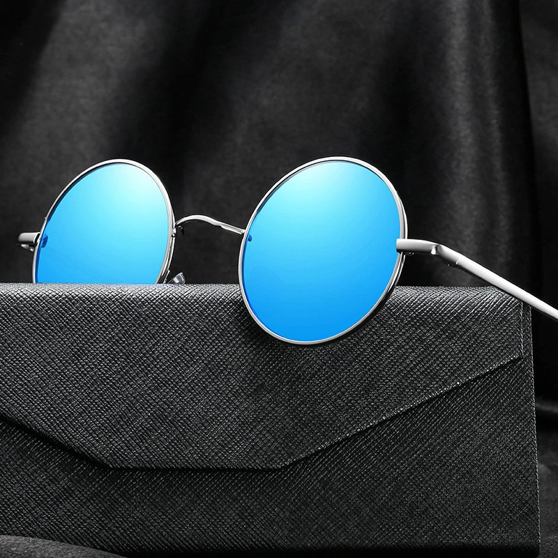 RUOBO Colorful Polarized Round Brand Designer Metal Frame Sunglasses Eyewear For Men and Women Driving Outdoor Sun Glasses UV400