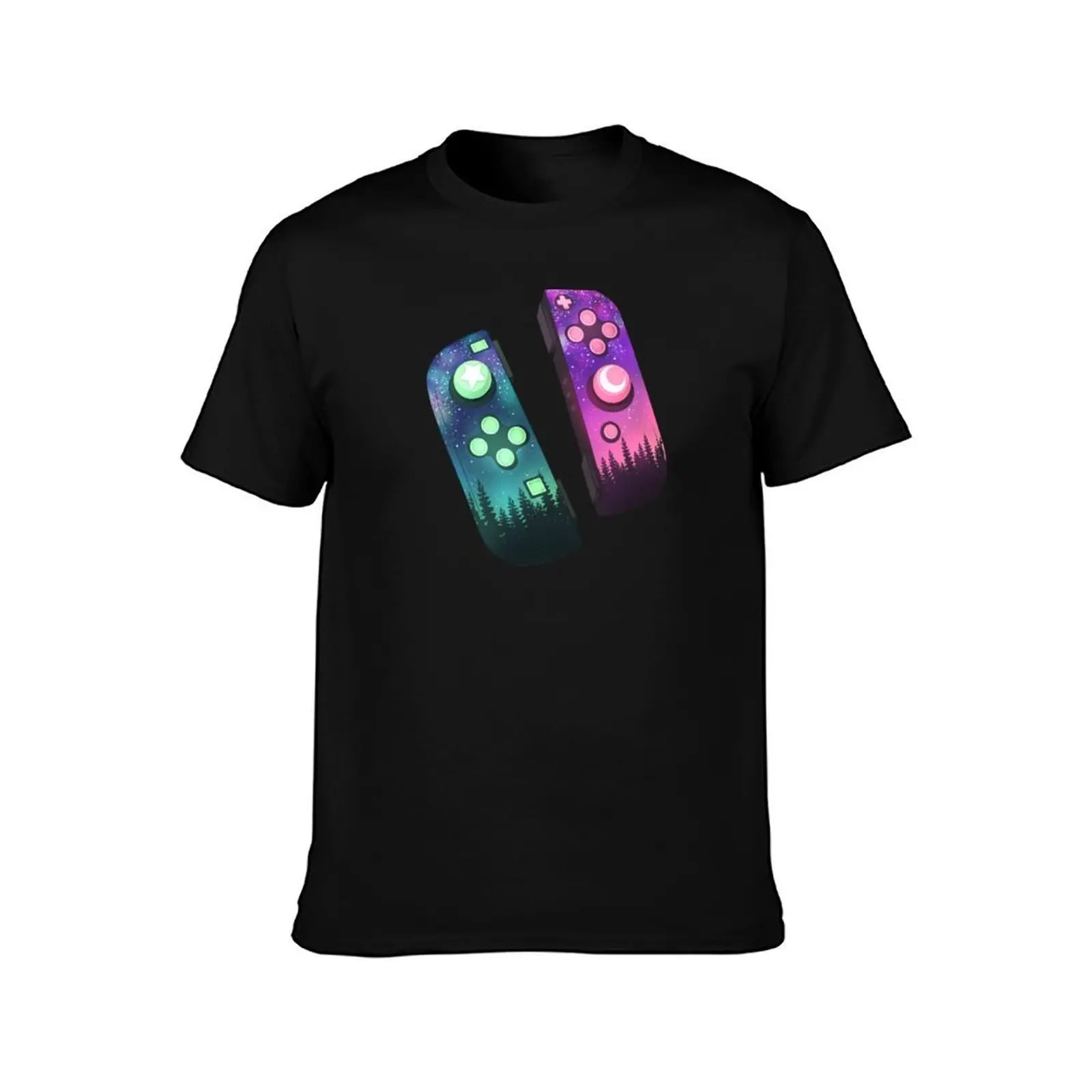 Galaxy Switch Controllers T-Shirt Summer Casual Cotton Tee Oversized Streetwear Tops Vintage Graphic Print Unisex Men Women