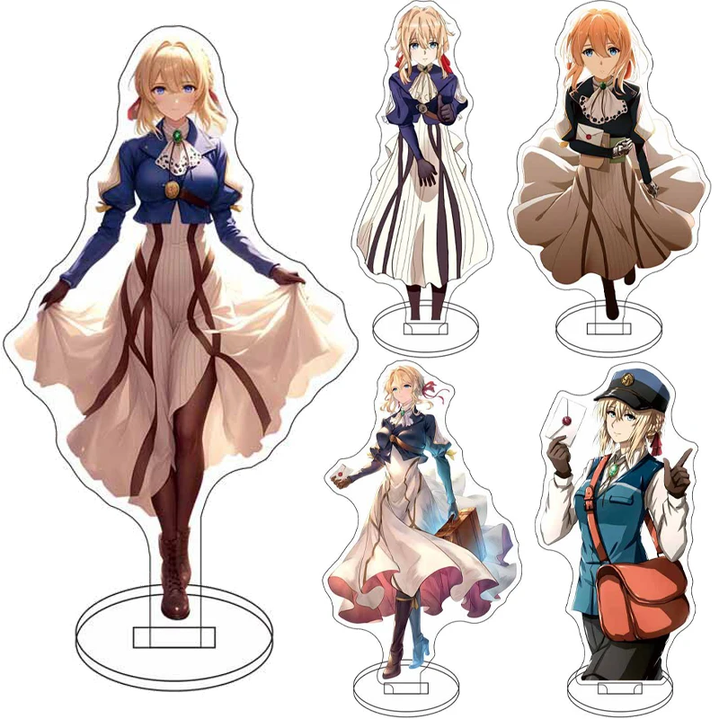 16CM Anime Violet Evergarden ‌   Figur Gilbert Bougainvillea Violet Evergarden Acryl Großer Ständer Cosplay-Ornamente Geschenke