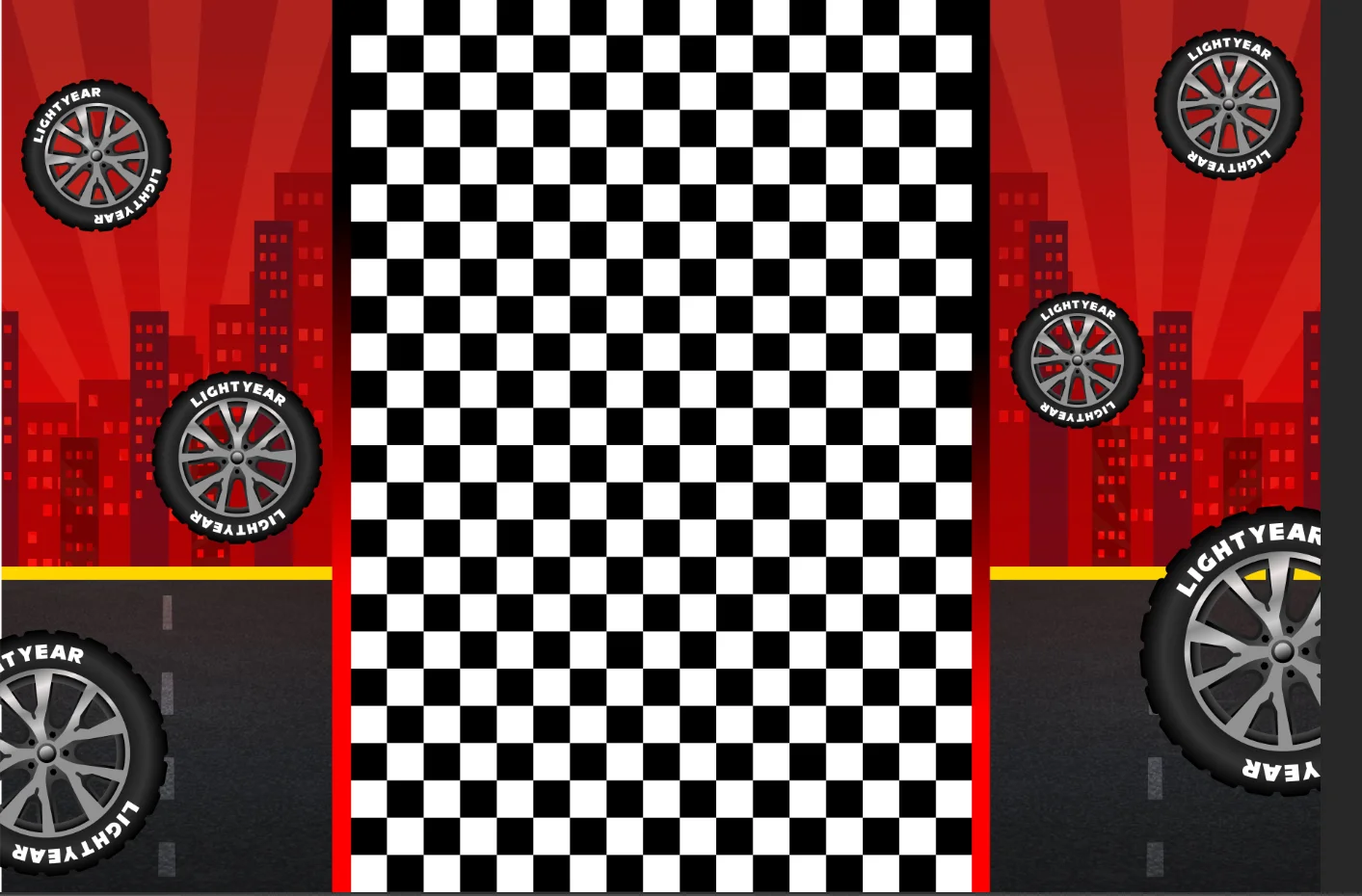 7x5ft Red Black Car Race Racing Happy Birthday Game Custom Washable Wrinkle Free Photo Background Backdrop Polyester Polycotton