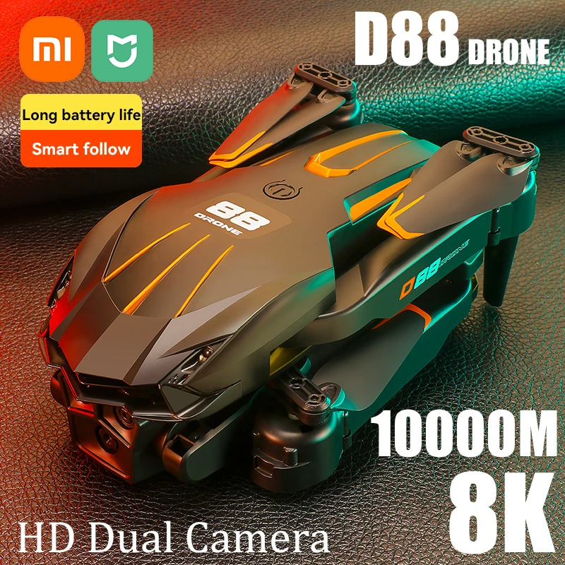 Xiaomi D88 Drone 8K HD Dual Camera Professional Aerial Photography Optical Flow Hovering Gesture Shooting Folding Quadcopter ﻿