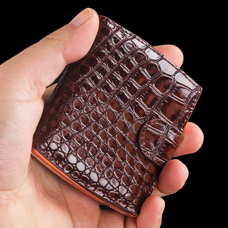 Cigarette Case/box For 10pcs King Size Men Gifts Travel PU Leather+ Metal Fashion Cigarette Holder case