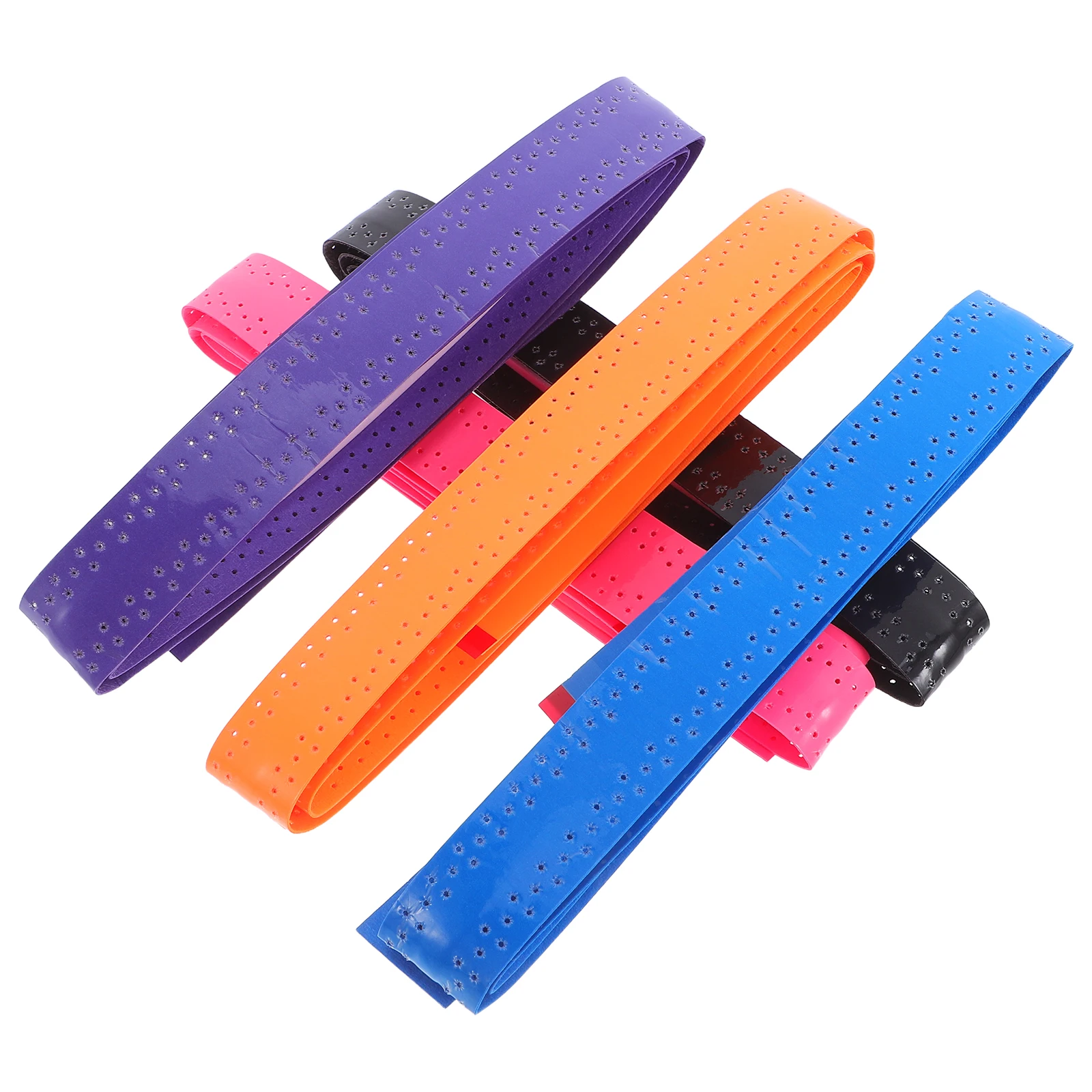 

5Pcs Badminton Racket Sweat Absorption Grip Tape Elastic Perforated Pu Tennis Racket Overgrip Anti Handle Wrap