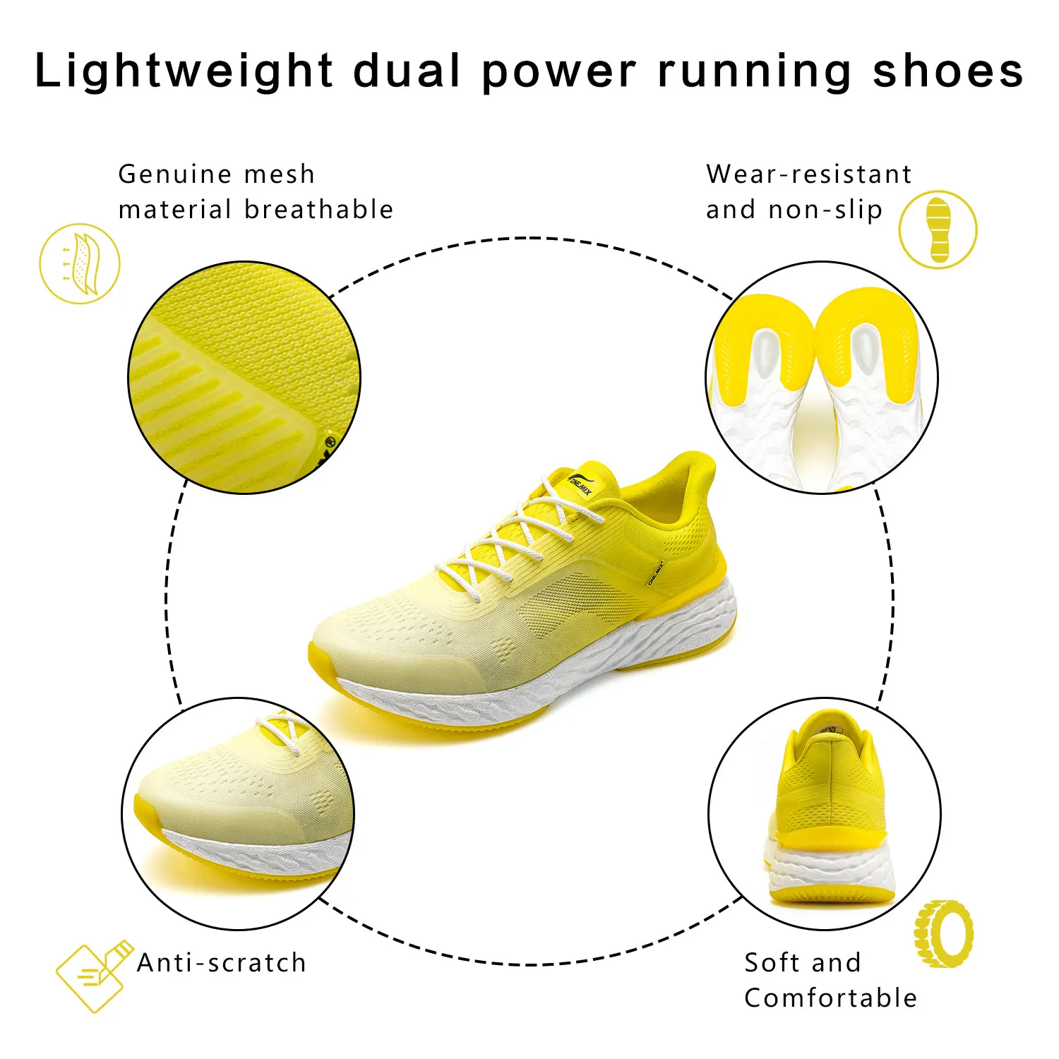 ONEMIX Professional Stability Running Shoes for Men Support Lightweight Durable Breathable Sport Shoes Women Marathon Sneakers