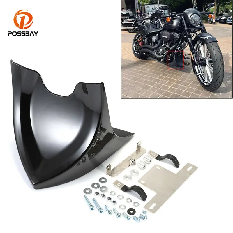 

Motorcycle Front Bottom Spoiler Mudguard Air Dam Chin Fairing For Harley Sportster Fatboy Softail Dyna 2004- 2017 Touring Glide