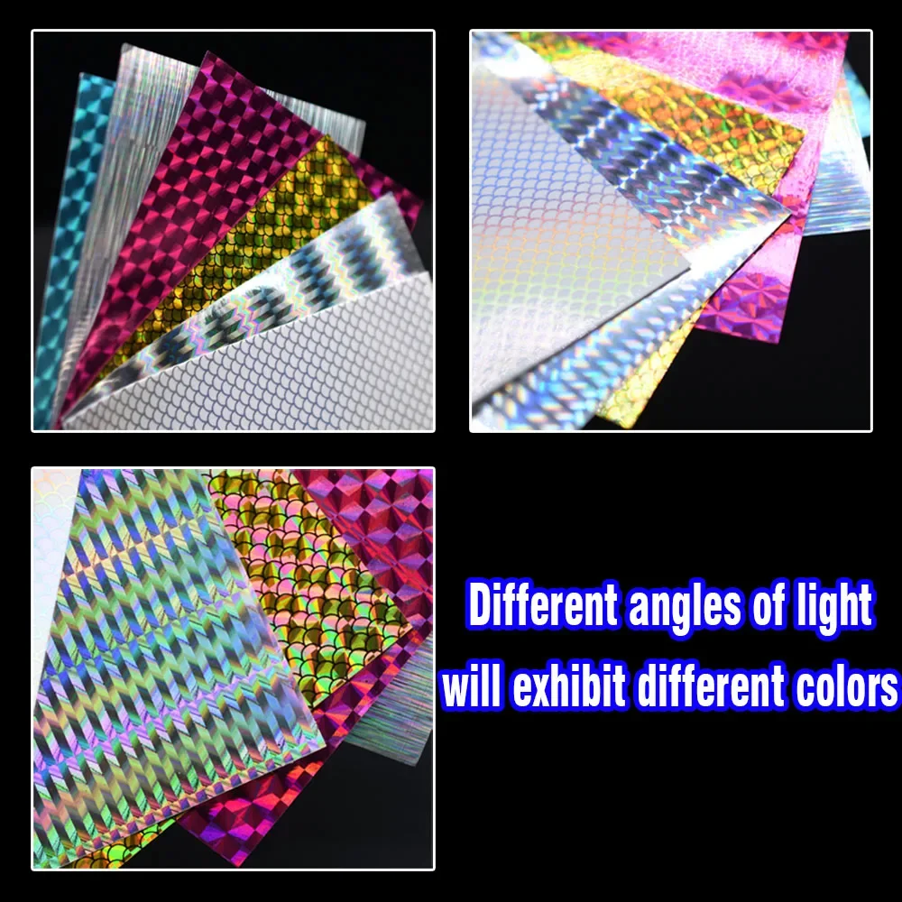 MNFT Premium Product 6Pc Metal Bait Self Adhesive Change Color Sticker Hard Sequin Fishing Lure Holographic Fish Scale Tape Film