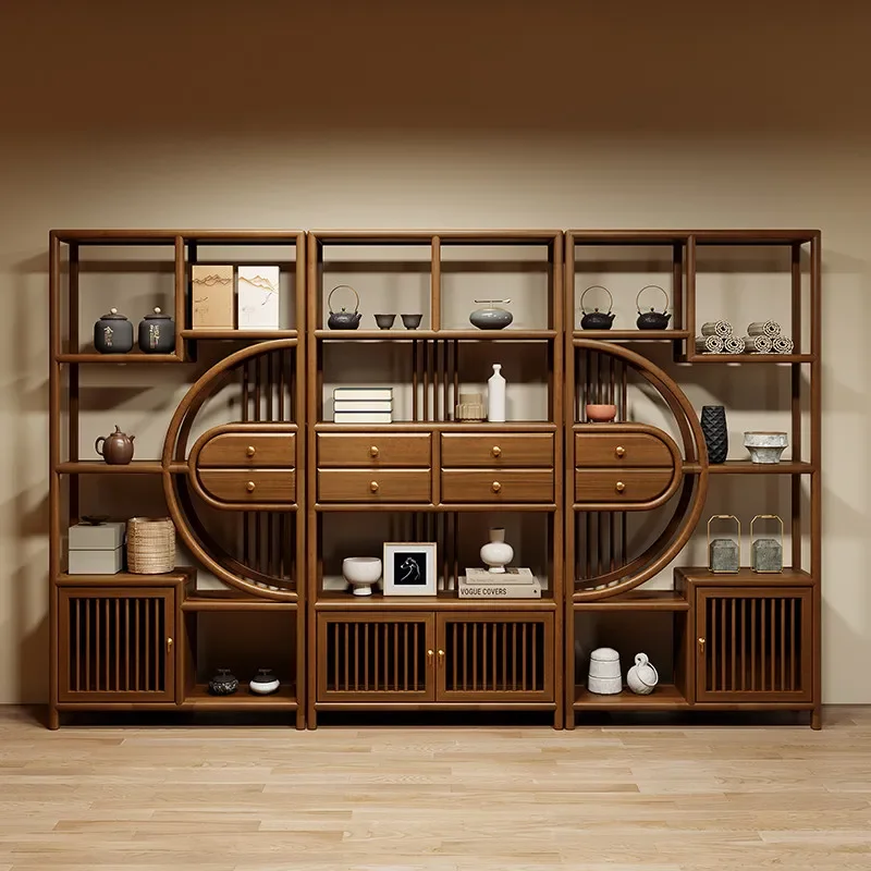 South American black walnut Bo solid wood Duobao Pavilion partition antique ornament display rack
