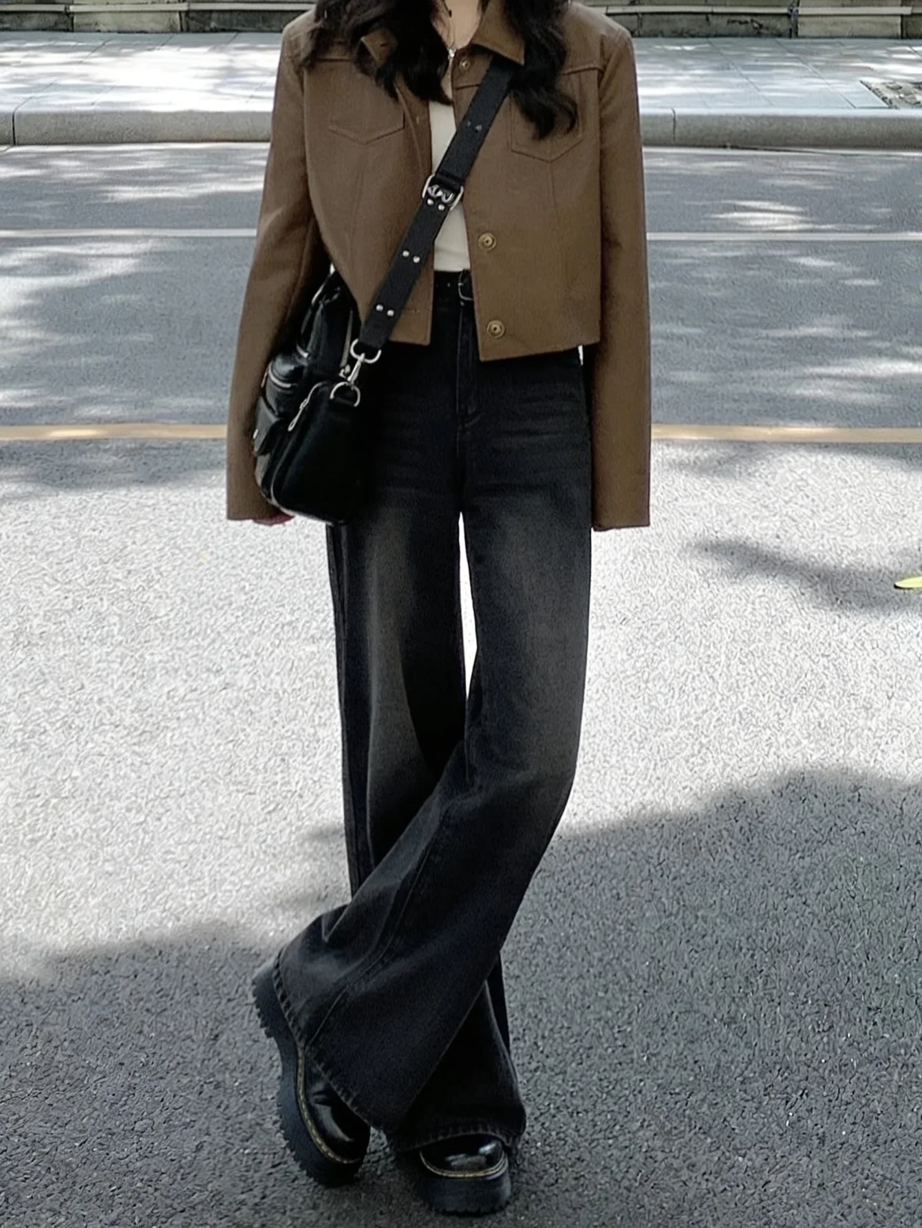 

Джинсы свободного кроя черные унисекс для мужчин в стиле Y2K, без аксессуаров и ремней